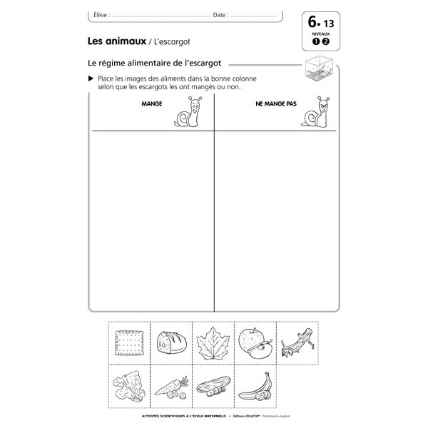 Fiche maternelle eau